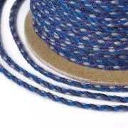 Cordón de algodón trenzado de 2 mm - Azul marino - Cobalto - Morado - Gris x1m