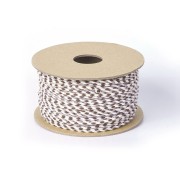 Cordón de algodón trenzado de 2 mm - Marrón - Beige - Blanco - Gris x1m