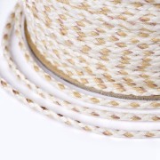 Cordón de algodón trenzado de 2 mm - Beige - Marrón - Ocre x1m