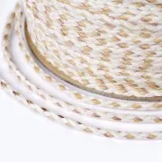 Cordón de algodón trenzado de 2 mm - Beige - Marrón - Ocre x1m