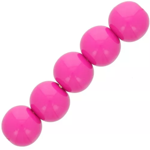 Cuentas de resina opaca 4 mm - Fuchsia x15