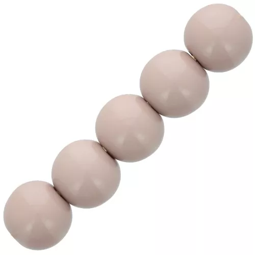 Cuentas de resina opaca 4 mm - gris pardo x15