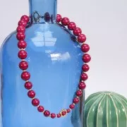 Cuentas de resina opaca 6 mm - Fuchsia x10