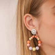 Cuenta de resina opaca 10 mm - gris pardo x1