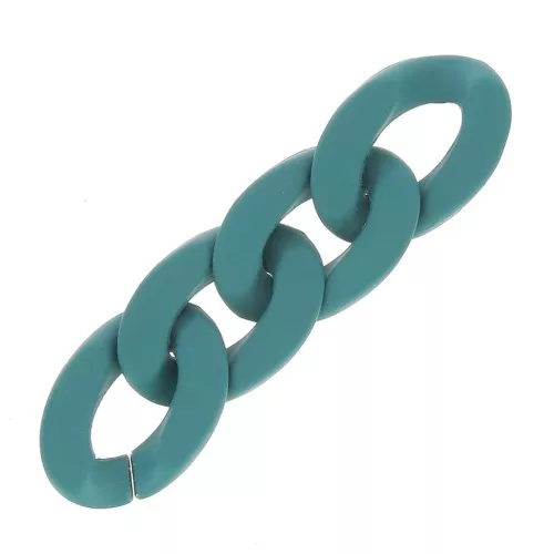 Eslabón Acrílico Torcido Ovalado 30x21 mm - Paon mate Opaco x1