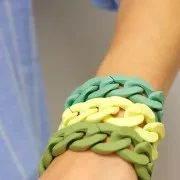 Eslabón Acrílico Torcido Ovalado 30x21 mm - Paon mate Opaco x1