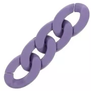 Eslabón Acrílico Torcido Ovalado 30x21 mm - Morado Mate Opaco x1