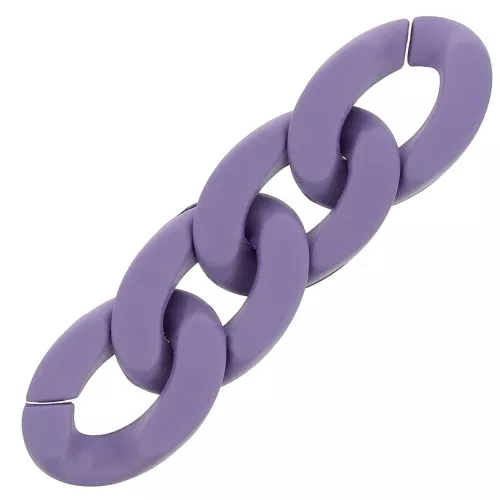 Eslabón Acrílico Torcido Ovalado 30x21 mm - Morado Mate Opaco x1