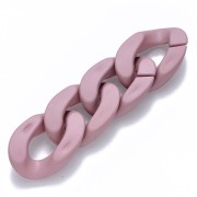 Eslabón Acrílico Torcido Ovalado 30x21 mm - Rosa Viejo mate Opaco x1|raw }}