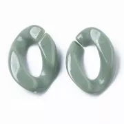 Eslabón acrílico ovalado trenzado 22,5x16,5 mm - Caqui x1