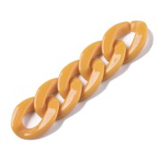Eslabón acrílico ovalado trenzado 22,5x16,5 mm - Naranja claro x1