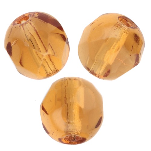 Facetadas 6 mm Dark Topaz  x25