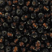 Cuentas de Rocalla Preciosa 11/0 de 2 mm - Smoked Topaz Silver Lined x20 g
