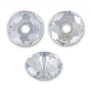 Bolas aplanadas PureCrystal 5040 4 mm Crystal Blue Shade x20
