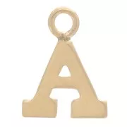 Charm letra del alfabeto 8 mm con anillo cerrado - A - Gold filled light x1