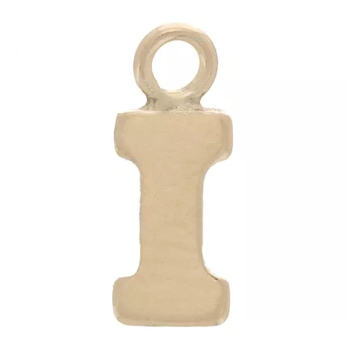 Charm letra del alfabeto 8 mm con anillo cerrado - I - Gold filled light x1