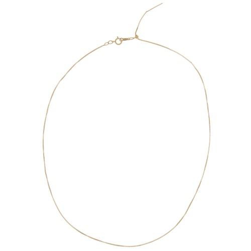 Gargantilla ajustable malla Venitienne 0.8 mm en Gold filled x48cm