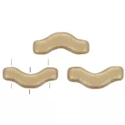 Cuentas de cristal Bridge 3 agujeros 3x12 mm - Gold Mat x10g