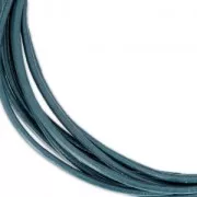 Cordón de cuero 2 mm Navy Blue x 2 m