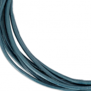 Cordón de cuero 2 mm Navy Blue x 2 m