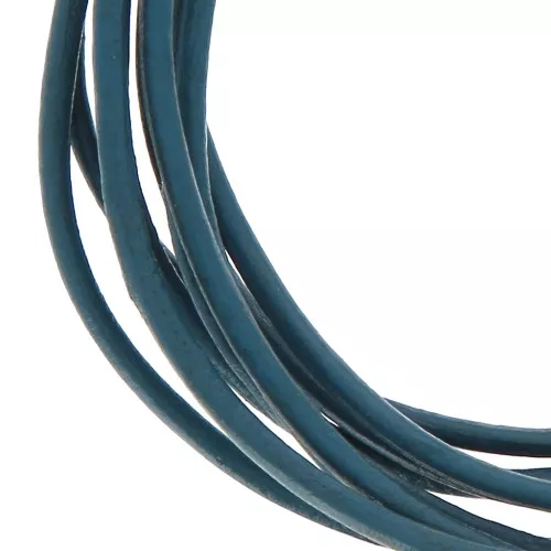 Cordón de cuero 2 mm Teal x 2 m