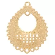 Colgante motivo oriental 6 anillos 39x31 mm - Dorado con oro fino x1