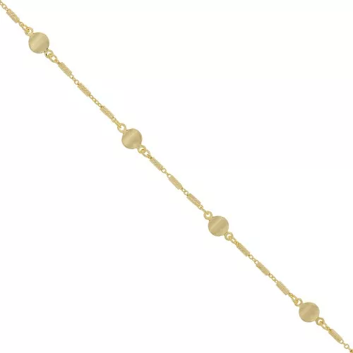 Cadena con tubitos y Entrepieza 5.8 mm - Dorado x 20cm