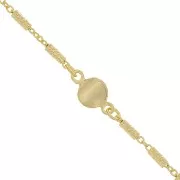 Cadena con tubitos y Entrepieza 5.8 mm - Dorado x 20cm