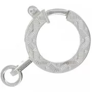 Cierre de reasa de 15 mm - motivo étnico - con anilla abierta - Plata 925 x1