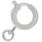 Cierre de reasa de 10 mm - motivo étnico - con anilla abierta - Plata 925 x1