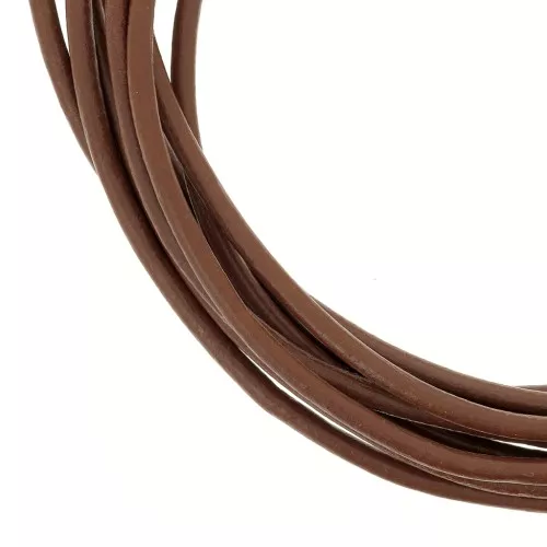 Cordón de cuero 2 mm Marrón x 2 m