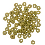 Arandelas Heishi de cerámica 5.3x2.5 mm - Verde claro mat x30
