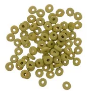 Arandelas Heishi de cerámica 5.3x2.5 mm - Verde claro mat x30