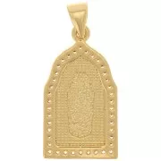 Colgante religioso - motivo Virgen - con óxido de zirconio 24x13 mm - Oro - Cristal x1