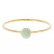 Anillo fino con bandeja para cabujón de 4 mm - Tamaño 49 - Gold filled x1