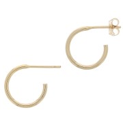 Aros de pendientes finas a decorar 12 mm - Gold Filled x2|raw }}