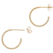 Aros de pendientes finas a decorar 15 mm - Gold Filled x2|raw }}