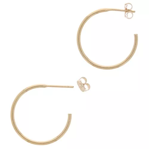 Aros de pendientes finas a decorar 20 mm - Gold Filled x2