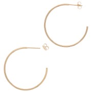 Aros de pendientes finas a decorar 30 mm - Gold Filled x2|raw }}