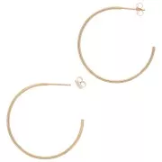 Aros de pendientes finas a decorar 30 mm - Gold Filled x2