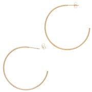 Aros de pendientes finas a decorar 38 mm - Gold Filled x2|raw }}