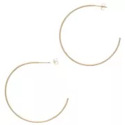 Aros de pendientes finas a decorar 45 mm - Gold Filled x2