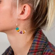 Aros de pendientes finas a decorar 45 mm - Gold Filled x2