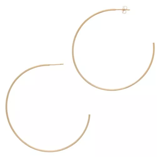 Aros de pendientes finas a decorar 55 mm - Gold Filled x2