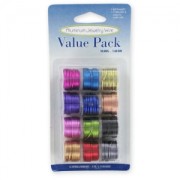 Surtido de 12 bobinas de hilo aluminio 1 mm|raw }}