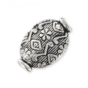 Aceituna 14x9 mm plateado envejecido x1|raw }}