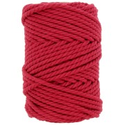 Bobina de cordón de algodón para macrame 5 mm Rouge x50m|raw }}