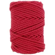 Rojo - Bobine de cordon en coton pour macramé 5 mm - Rouge x50m Bobine de cordon en coton pour macramé 5 mm - Rouge x50m