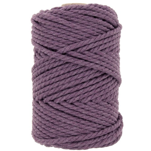 Bobina de cordón de algodón para macrame 5 mm Lavande x50m