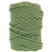 Verde - Bobine de cordon en coton pour macramé 5 mm - Vert eucalyptus x50m Bobine de cordon en coton pour macramé 5 mm - Vert eucalyptus x50m